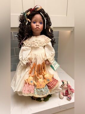 “Clementine and Her Clothesline” Doll- Linda Rick, The Doll Maker